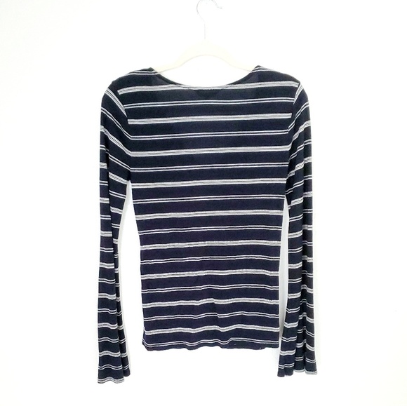 Lucky Brand Navy Wrap Front Shirt - Picture 5 of 7